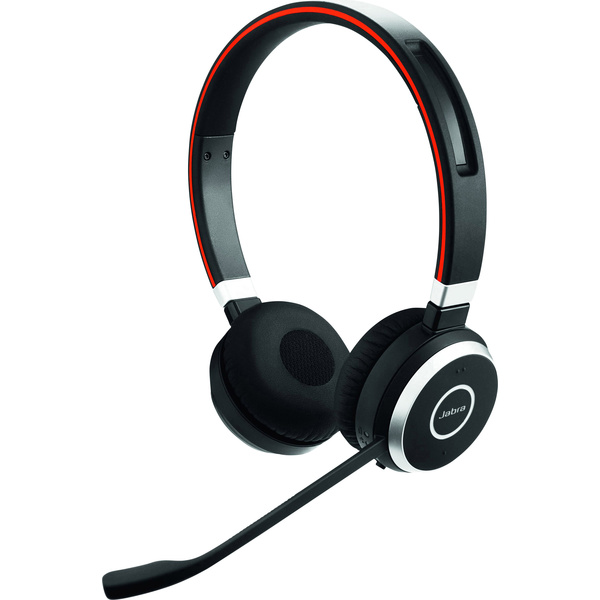 Jabra Evolve 65 MS Telefon On Ear Headset Bluetooth®, kabelgebunden Stereo Schwarz, Silber Noise Cancelling Batterieladeanzeige, Mikrofon-Stummschal