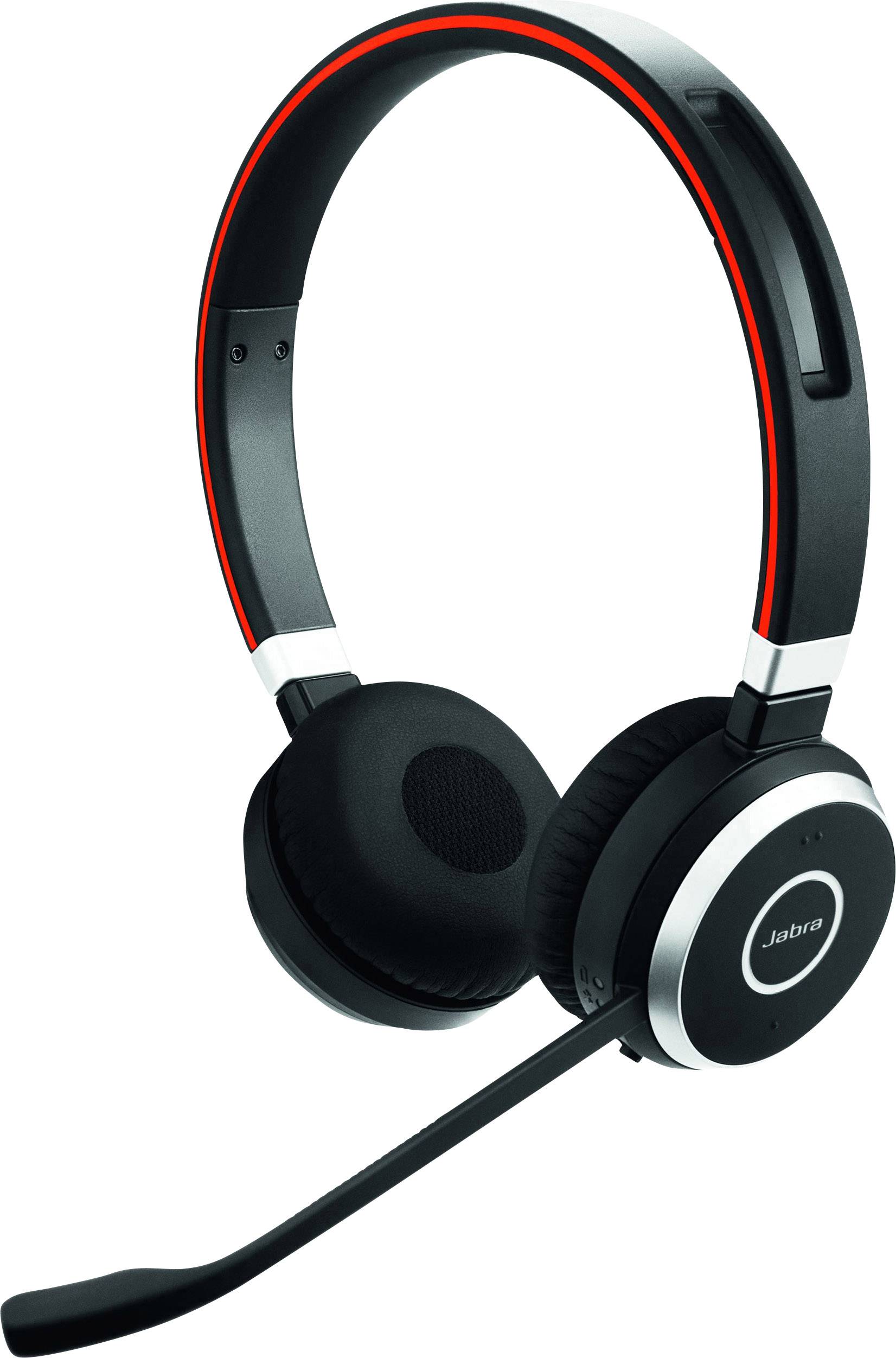 Jabra Evolve 65 MS Telefon On Ear Headset Bluetooth®, kabelgebunden Stereo Schwarz, Silber Noise Cancelling Batterieladeanzeige, Mikrofon-Stummschal