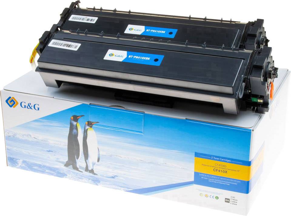 G&G Toner ersetzt HP 410X, CF410X, CF410XD Kompatibel 2er-Pack Schwarz 6500 Seiten 14996