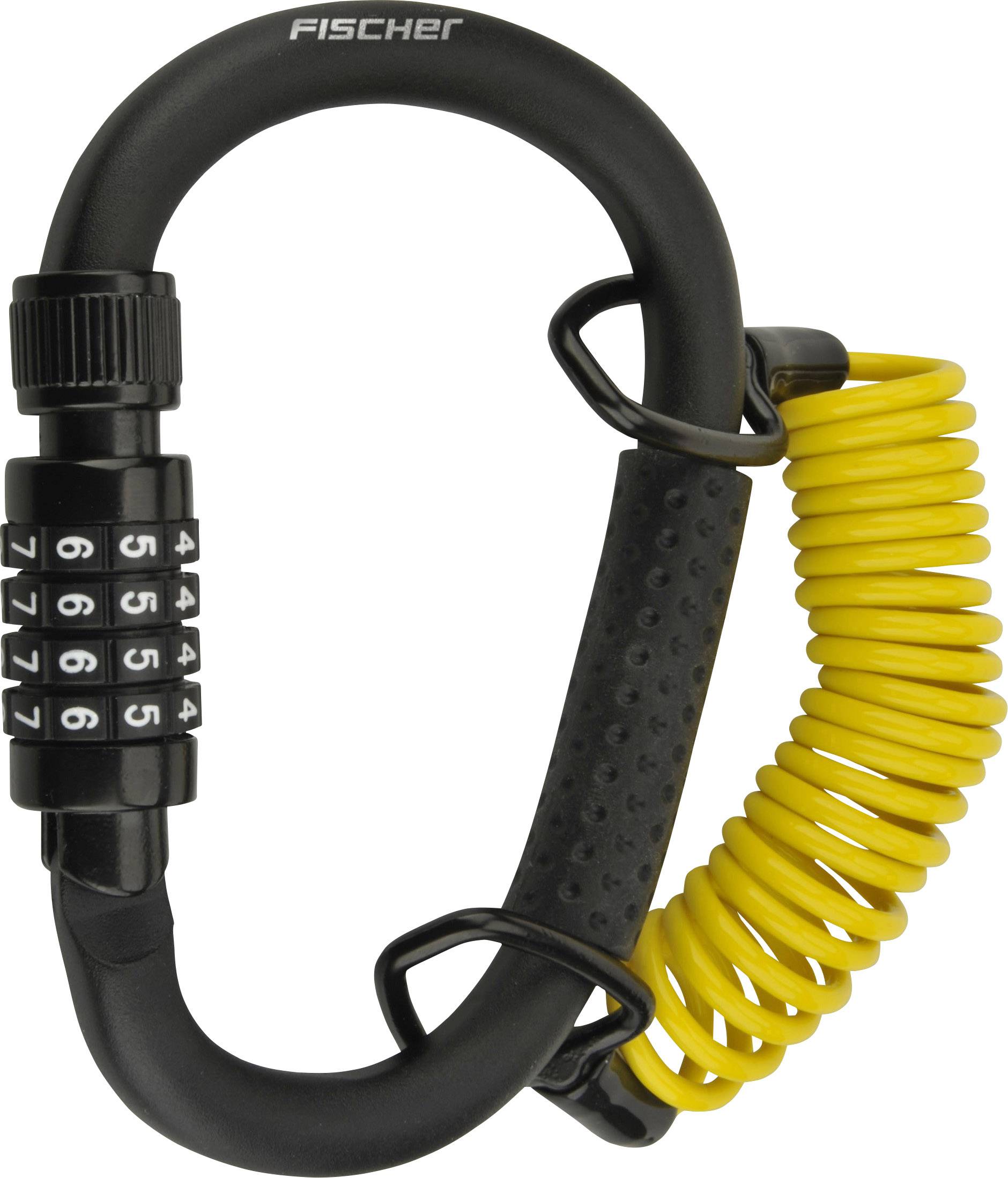 FISCHER FAHRRAD 85909 Spiralkabelschloss Zahlenschloss