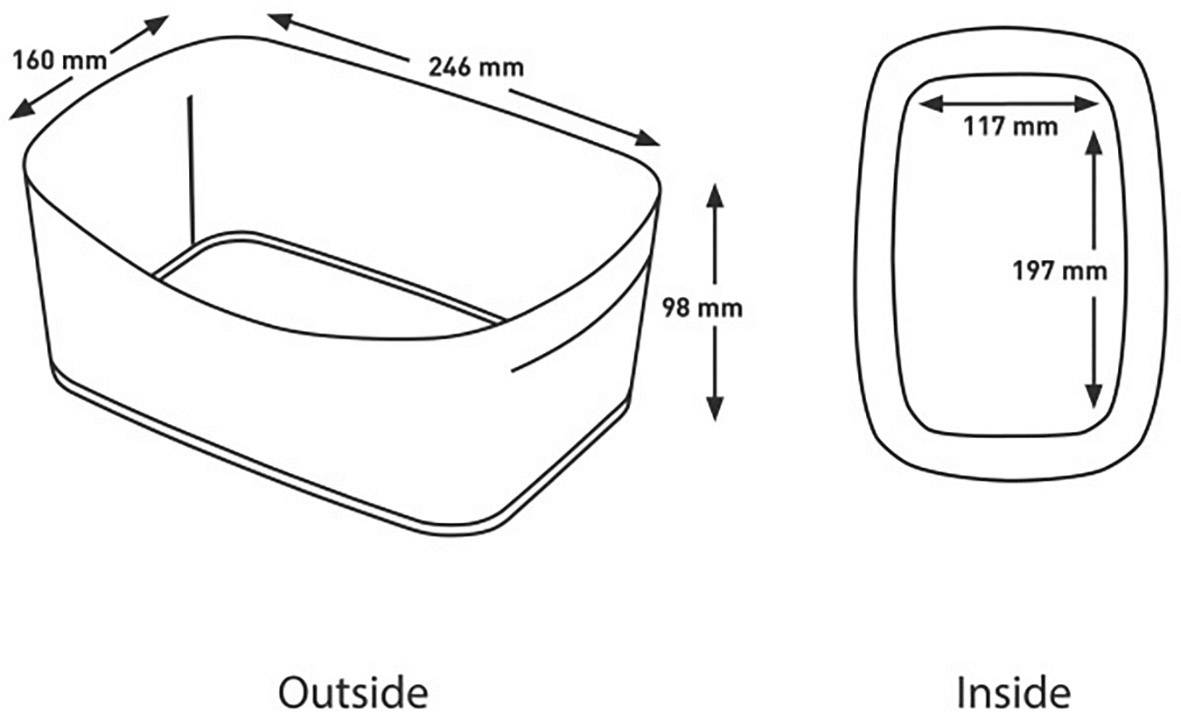 Leitz Aufbewahrungsschale MyBox 5257 Weiß (B x H x T) 246 x 98 x 160 mm 1 St.