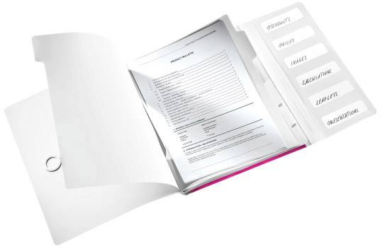 Leitz WOW 4633 4633-00-23 Ordnungsmappe Pink DIN A4 Anzahl der Fächer: 6