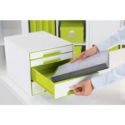 Leitz WOW Cube 5213 5213-20-64 Schubladenbox Weiß 4 x DIN A4 Anzahl der Schubfächer: 4 Leitz WOW Cube 5213 5213-20-64 Schubladenbox Weiß 4 x DIN A4 Anzahl der Schubfächer: 4