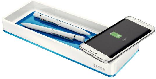 Leitz WOW 5365 5365-10-36 Stiftschale Weiß, Blau Anzahl der Fächer: 1