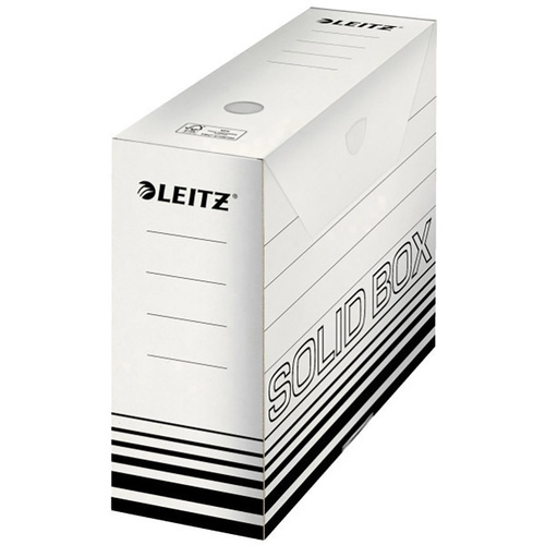 Leitz Archivbox 6128-00-01 100 mm x 257 mm x 330 mm Karton Weiß, Schwarz 10 St.