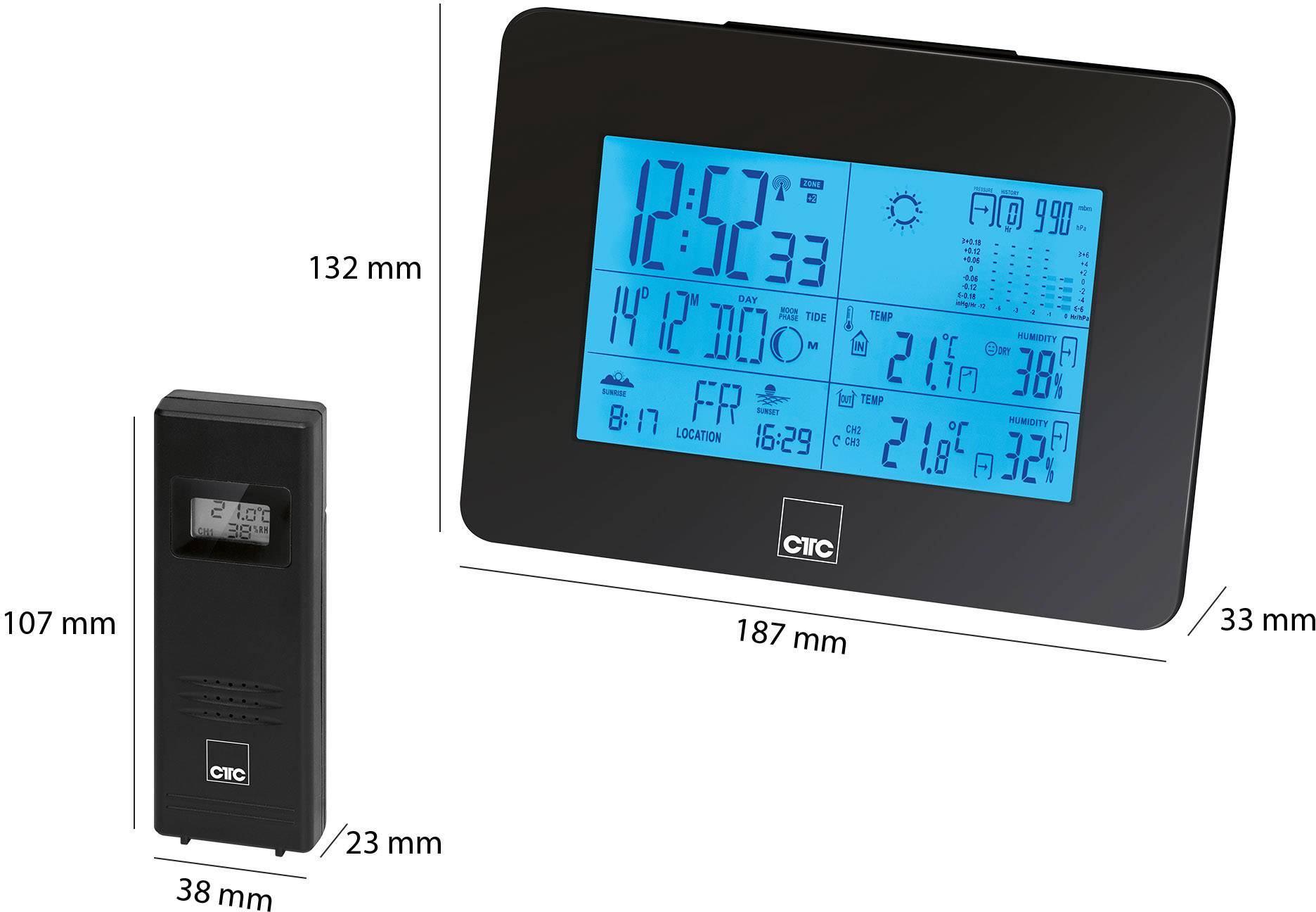 CTC WSU 7026 RC 170260 Funk-Wetterstation