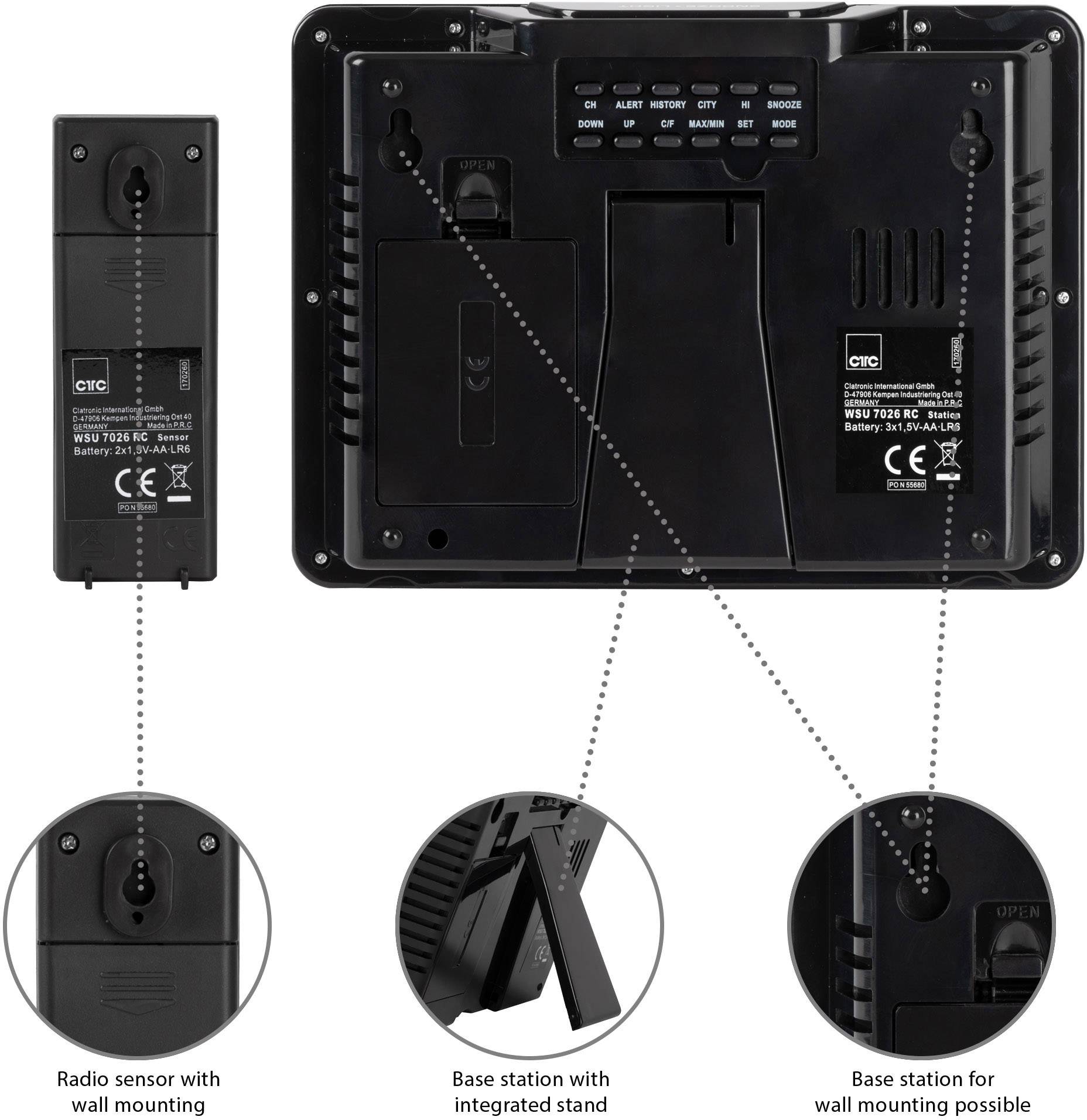 CTC WSU 7026 RC 170260 Funk-Wetterstation