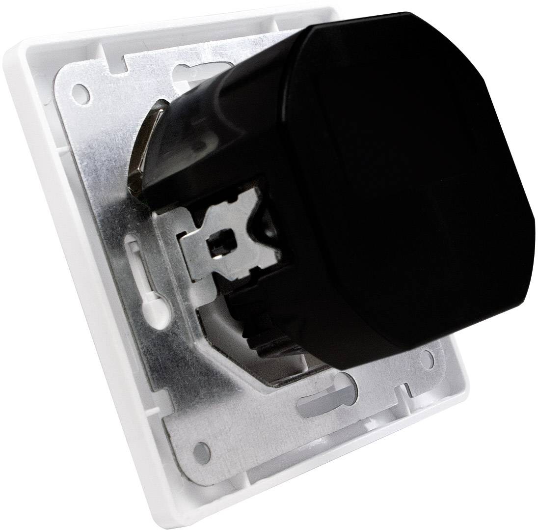 LogiLink PA0162 1fach Unterputz-Steckdose mit USB, erhöhter Berührungsschutz IP20 Weiß