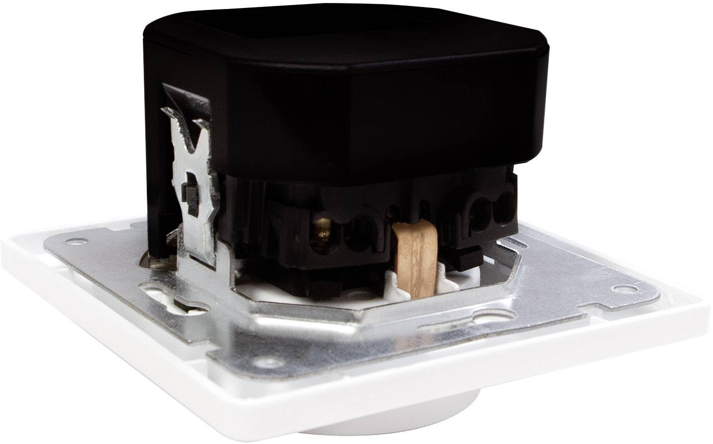 LogiLink PA0162 1fach Unterputz-Steckdose mit USB, erhöhter Berührungsschutz IP20 Weiß