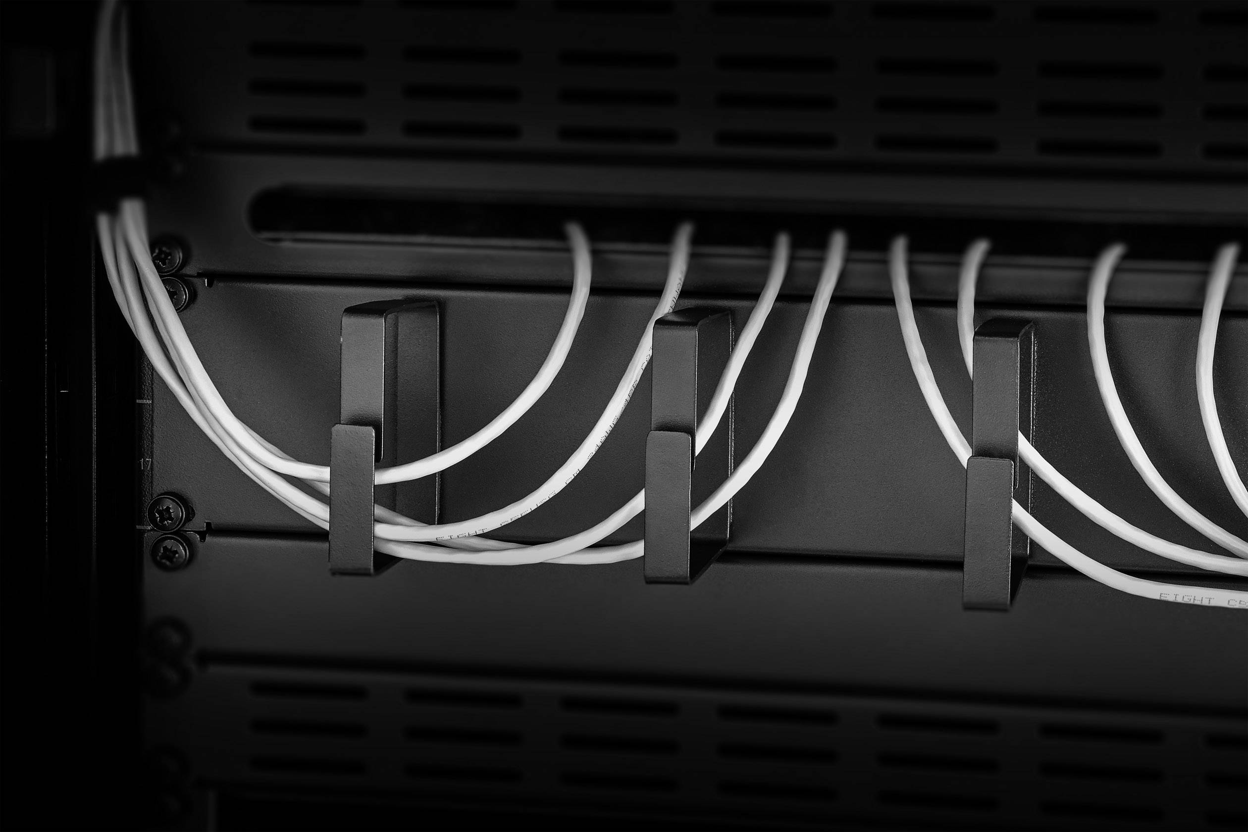 Renkforce RF-3440222 19 Zoll Netzwerkschrank-Kabelführung 2 HE Schwarz