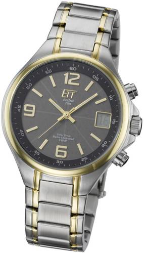 Funk, Solar Armbanduhr EGS-11036-51M (Ø x H) 39mm x 12.5mm Silber, Gold Gehäusematerial=Edelstahl