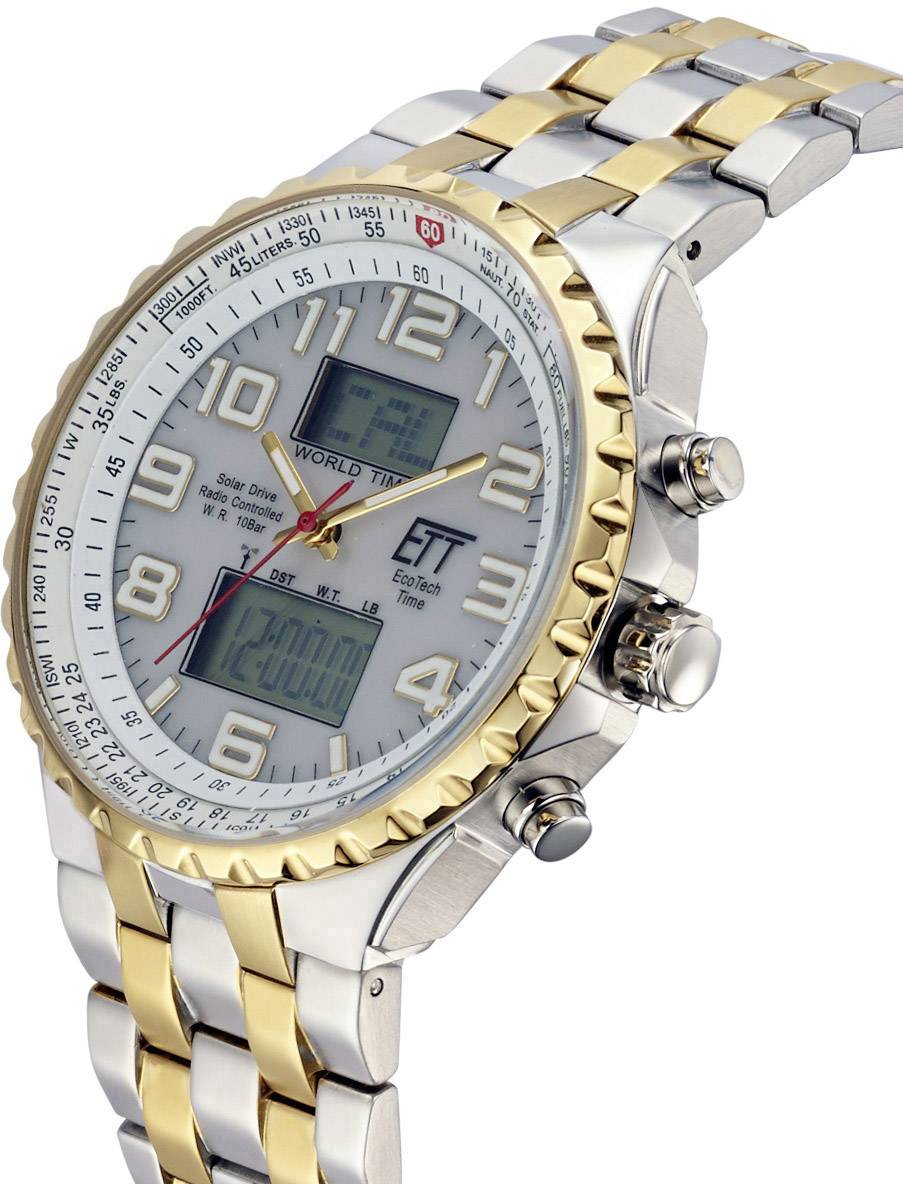 Funk, Solar Chronograph EGS-11329-82M (Ø x H) 45mm x 14mm Silber, Gold Gehäusematerial=Edelstahl Material (Armband)=Edelstahl