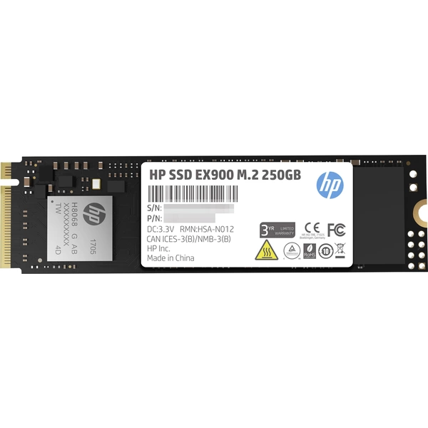 HP EX900 500GB Interne M.2 PCIe NVMe SSD 2280 M.2 NVMe PCIe 3.0 x4 Retail 2YY44AA#ABB HP EX900 500GB Interne M.2 PCIe NVMe SSD 2280 M.2 NVMe PCIe 3.0 x4 Retail 2YY44AA#ABB