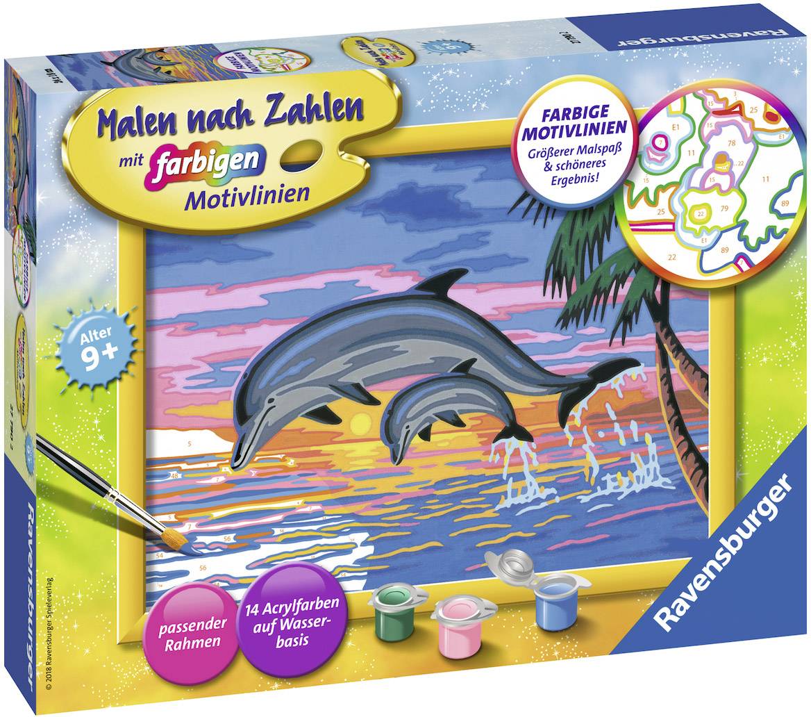 Ravensburger Malen nach Zahlen - Paradies der Delfine