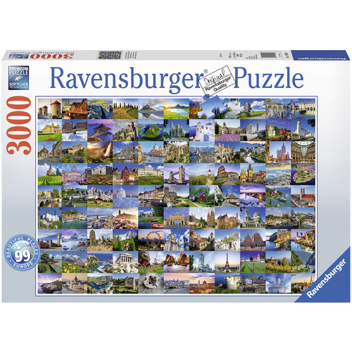 Ravensburger Puzzle - 99 Beautiful Places in Europe 17080 99 Beautiful Places in Europe 1St.