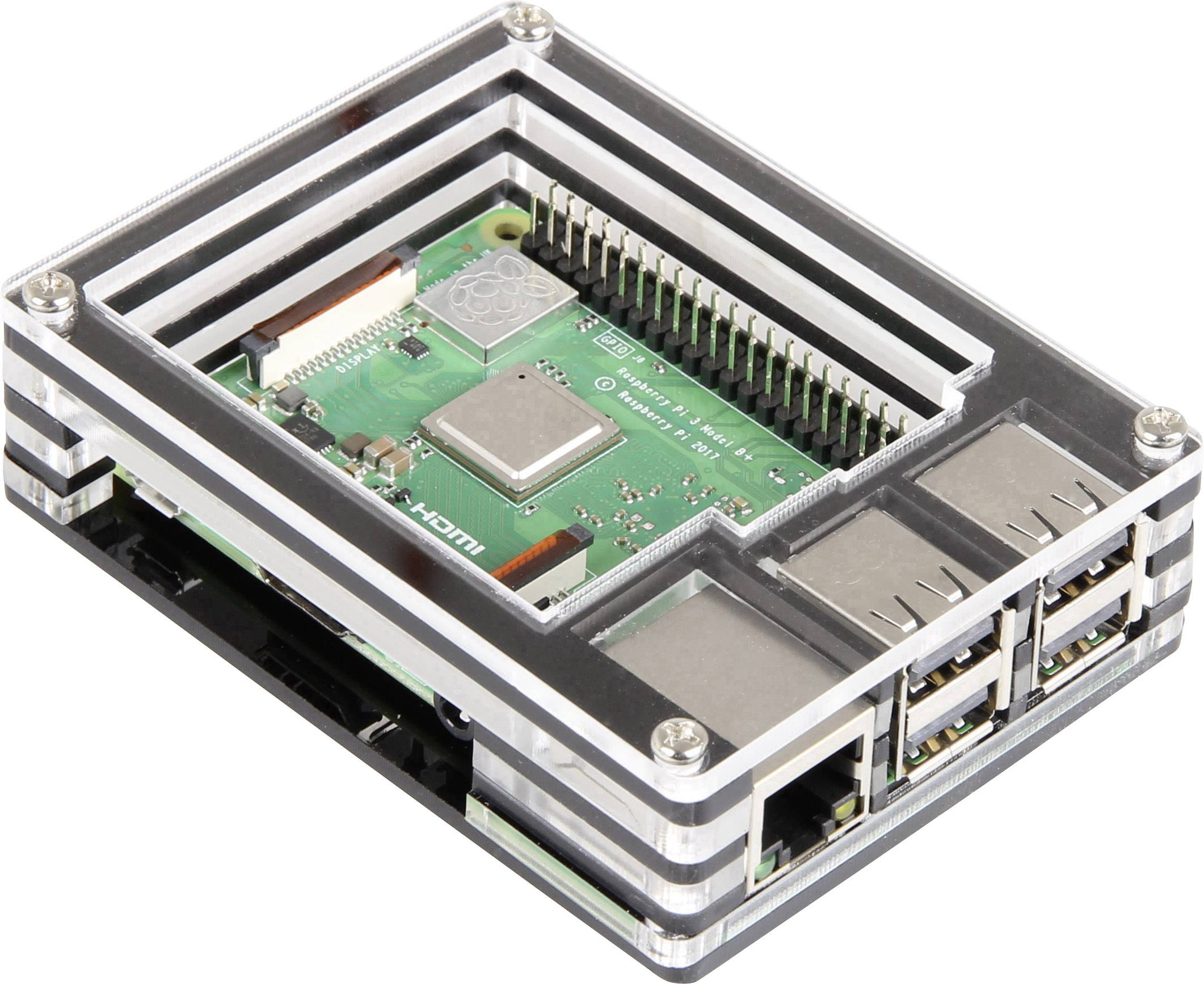Joy-it Makercase V3 SBC-Gehäuse Passend für (Entwicklungskits): Raspberry Pi Acrylglas klar