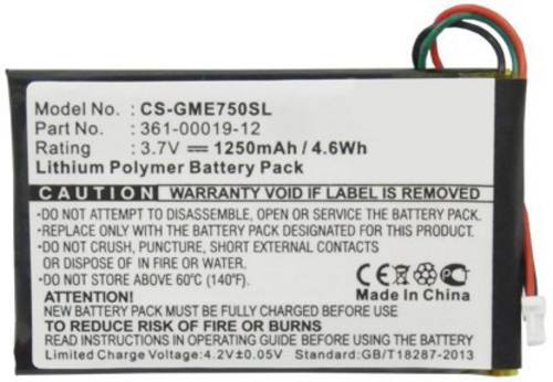 Beltrona Navigationsgeräte-Akku ersetzt Original-Akku 361-00019-12 3.7V 1250 mAh
