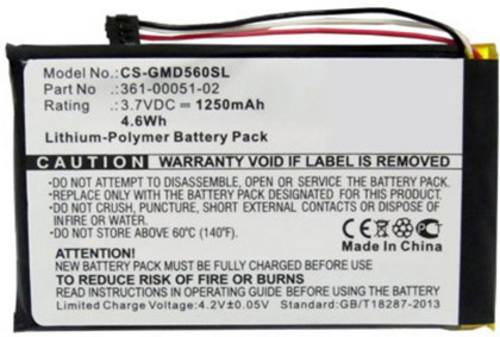 Beltrona Navigationsgeräte-Akku ersetzt Original-Akku 361-00051-02 3.7V 1250 mAh