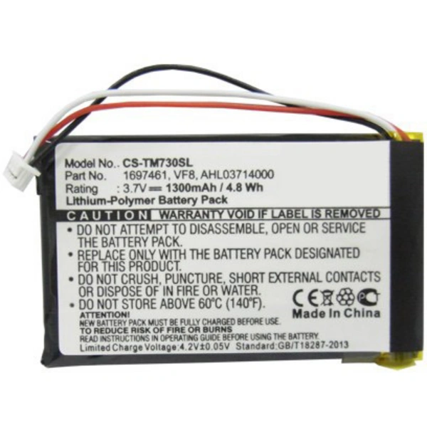 Beltrona Navigationsgeräte-Akku ersetzt Original-Akku (Original) 1697461, AHL03714000, VF8 3.7V 1300 mAh Beltrona Navigationsgeräte-Akku ersetzt Original-Akku (Original) 1697461, AHL03714000, VF8 3.7V 1300 mAh