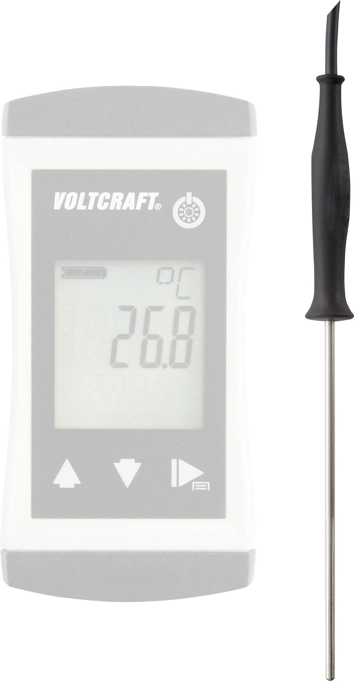 VOLTCRAFT PTM 100 + TPT-200 Temperatur-Messgerät kalibriert (DAkkS-akkreditiertes Labor) -200 - 450°C Fühler-Typ Pt1000 IP65
