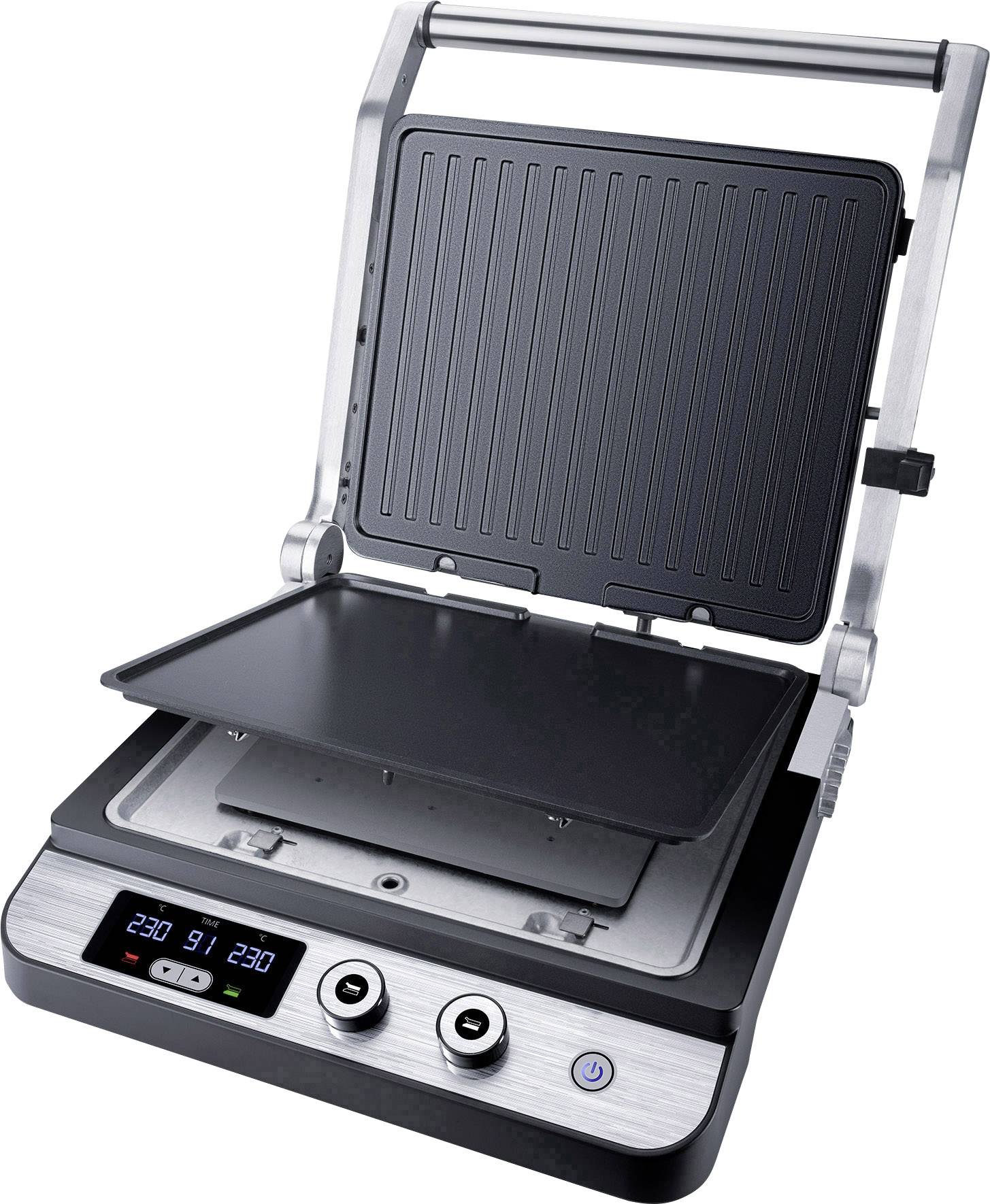 Steba FG 120 Elektro Kontaktgrill Edelstahl (gebürstet), Schwarz