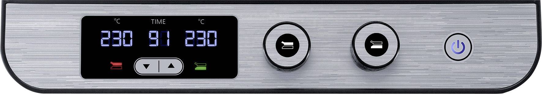 Steba FG 120 Elektro Kontaktgrill Edelstahl (gebürstet), Schwarz