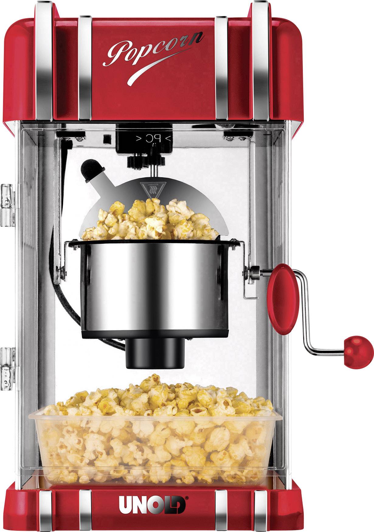 Unold 48535 48535 Popcorn-Maker Silber, Rot