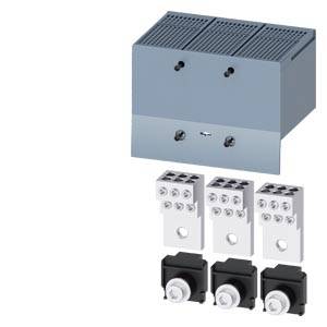 Ein elektrisches Bauteil mit mehreren Steckdosen und zwei schwarzen Schaltern darunter, wahrscheinlich für industrielle oder technische Anwendungen.