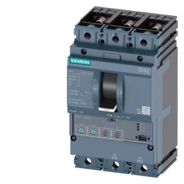 Disjoncteur Siemens 3VA2110-6HN32-0CA0 Plage de réglage (courant): 40 - 100 A Tension de contact (max.): 690 V/AC (l x H x P) 105