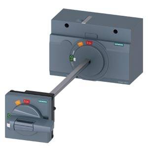 Ein grauer Schalter mit rotem und grünem Markierungspunkt. Der Schalter zeigt auf 'I' für eingeschaltet und '0' für ausgeschaltet.