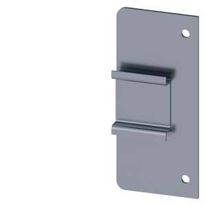 Metallhalterung zur Wandmontage mit zwei langen Schlitzen, geeignet zum Halten von flachen Gegenständen oder Werkzeugen.