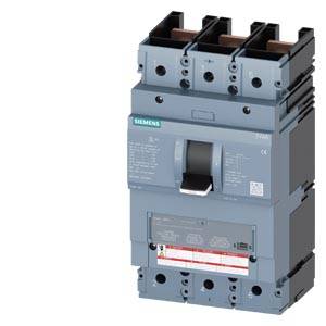 Ein dreipoliger Siemens-Leistungsschalter mit Kippschalter, geeignet zum Schutz elektrischer Schaltkreise vor Überlast und Kurzschluss.