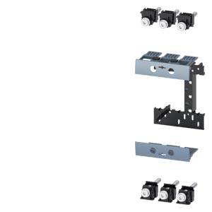 Einzelne Bauteile eines Montagekits, darunter Schalter, Halterungen und Metallteile, die zur Installation elektronischer Geräte verwendet werden.