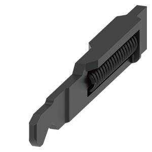 Zugfeder in einem Gehäuse, geformt aus Metall, mit industrieller Anwendung.