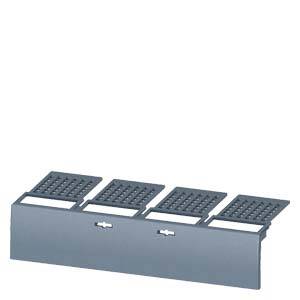 Ein blaues Bankenschild mit vier angeschrägten Metallplatten, die als Schutz so positioniert sind, dass sie unerwünschtes Sitzen verhindern.