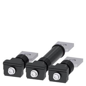 Drei schwarze elektrische Bauteile mit silbernen Anschlüssen auf weißem Hintergrund.