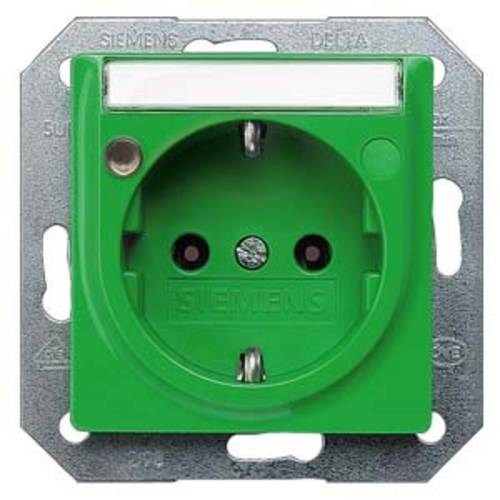 Siemens Schalterprogramm Schutzkontakt-Steckdose Delta Grün 5UB1562 1 St.