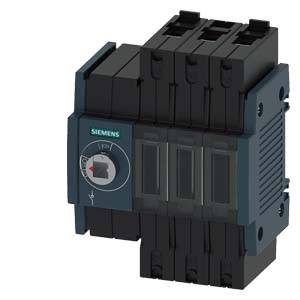 Elektrische Komponente mit Schalter und Siemens-Logo, geeignet für industrielle Anwendungen zur Stromregelung oder -unterbrechung.