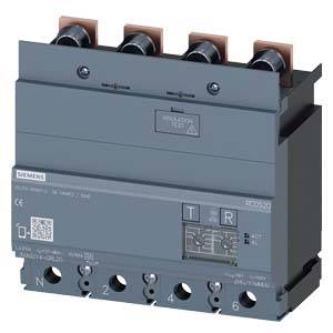Elektroschaltgerät mit vier Kupferanschlüssen oben. Markierungen und Prüfsiegel sind sichtbar.