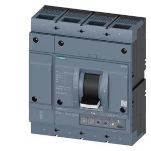 Ein grauer Leistungsschalter mit mehreren Schaltern und Anschlüssen. Aufschrift 'Siemens'. Verwendet zur Steuerung elektrischer Stromkreise.