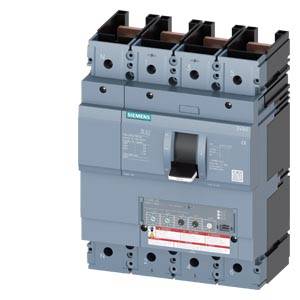 Ein grauer industrieller Leistungsschalter mit schwarzem Hebel, geeignet für elektrische Sicherheitsschaltungen in industriellen Umgebungen.