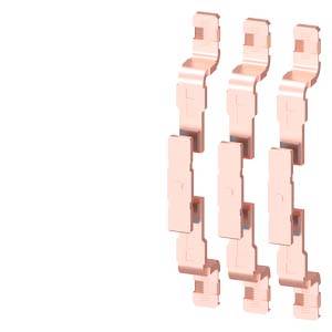 Metallische Klammern, rosa, nebeneinander angeordnet. Sie haben eine geschwungene Form und sind dreidimensional dargestellt.