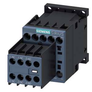 Elektromagnetischer Schütz von Siemens mit der Aufschrift 'SIRIUS', geeignet zur Steuerung elektrischer Schaltungen.