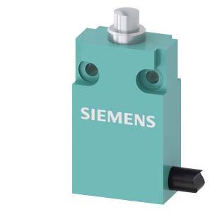 Türkises Siemens-Sensorgehäuse mit rechteckiger Form und zwei kreisförmigen Vertiefungen sowie schwarzem und silbernem Anschluss.