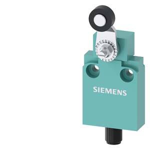Ein grüner Siemens-Schalter mit einem schwarzen Drehknopf oben.