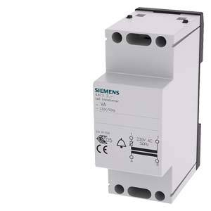 Siemens Bell Transformer, 230V/24V, 8VA, weißes Gehäuse, geeignet zur Installation in Schaltschrank.
