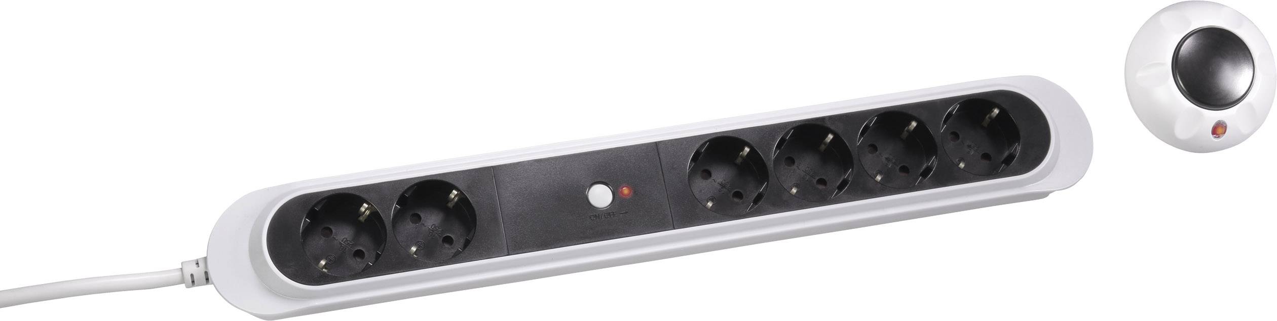 Sygonix SY-3465210 Funk-Steckdosenleiste Weiß/Schwarz Schutzkontakt