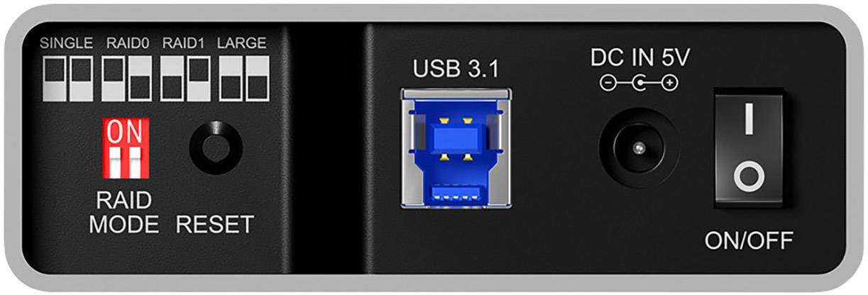 ICY BOX IB-RD2253-U31 6.35cm (2.5 Zoll)-Festplattengehäuse 2.5 Zoll USB 3.2 Gen 2 (USB 3.1)
