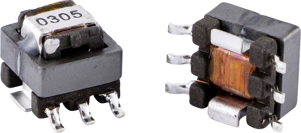 Zwei elektronische Bauteile, wahrscheinlich Transformatoren. Sie haben Kunststoffgehäuse und mehrere Metallpins zum Anschluss.