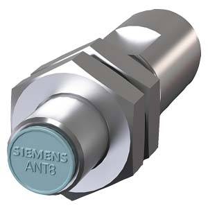 Zylinderförmiger Näherungssensor aus Metall mit 'Siemens ANT8' Aufschrift, geeignet für industrielle Automatisierung.